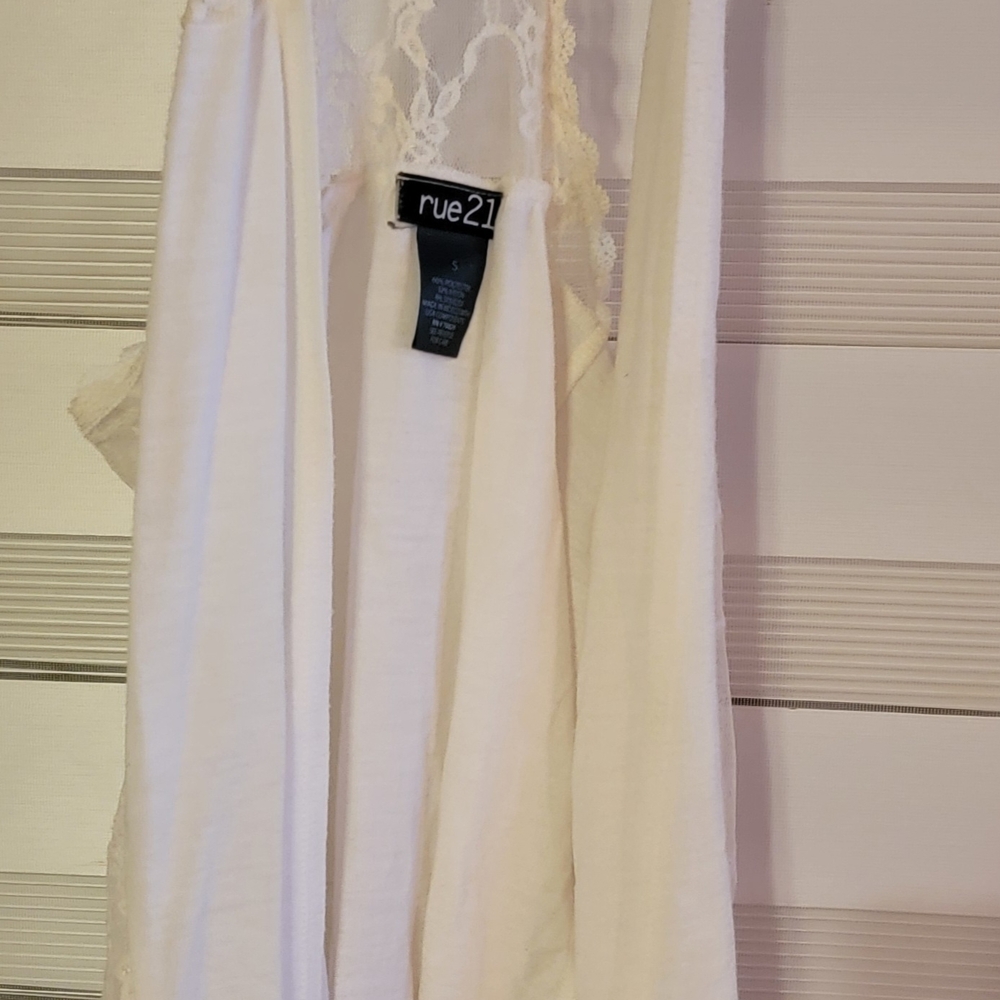 Rue21 White Lace Tank Top